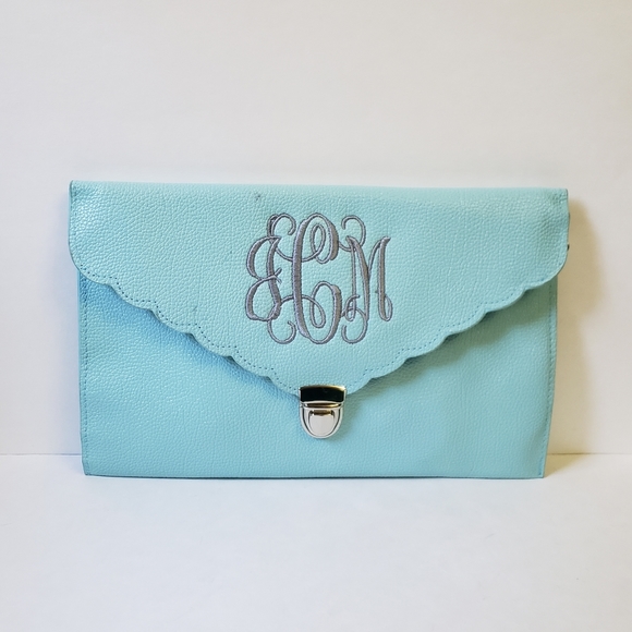 new H&M teal crossbody handbag and clutch NWOT - Picture 3 of 9